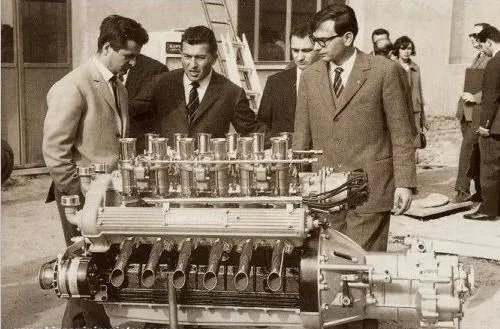Джотто Біззарріні, Ферруччо Ламборгіні та Джампаоло Даллара в 1963 році,