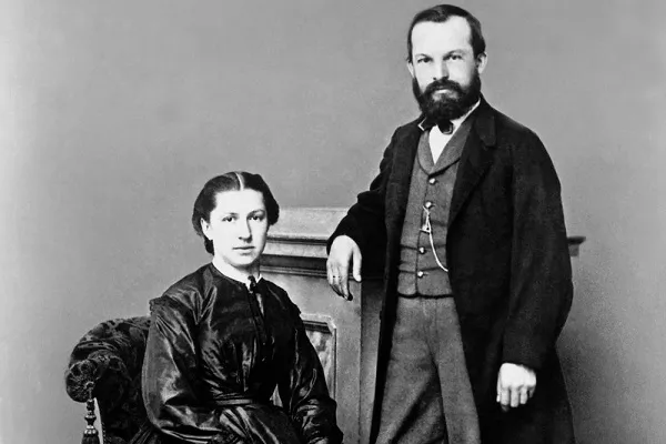 Готліб Даймлер і його дружина Емма Курц, 1875 рік