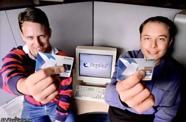 Пітер Тіль і засновник PayPal Ілон Маск, 2000 рік
