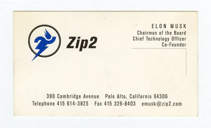 Візитка ZIP2 1996
